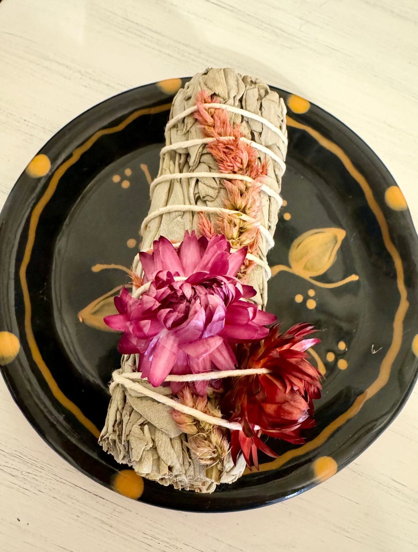 Sage Stick with Flowers